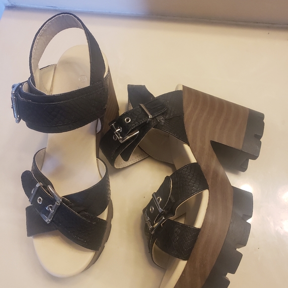 Poeme strap chunky platform heels size 38 - Picture 11 of 14